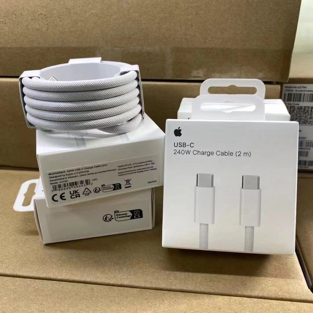 USB-C to USB-C Cable (2m) 240W Fast Charging — Compatible with MacBook, iPhone 16/17 Pro Max & iPad