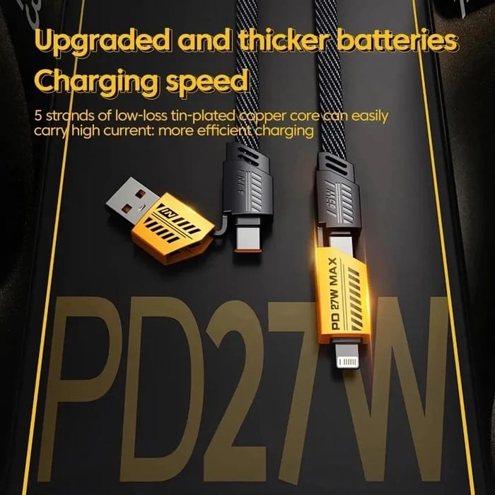 4 in 1 USB-C Charging Cable 1m